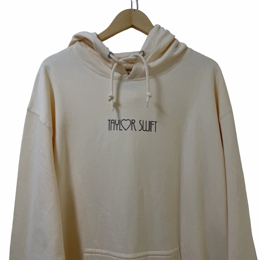 Taylor Swift 2023 The Eras Tour Graphic Concert‎ Hoodie Sweatshirt Size XL Cream - Picture 3 of 8